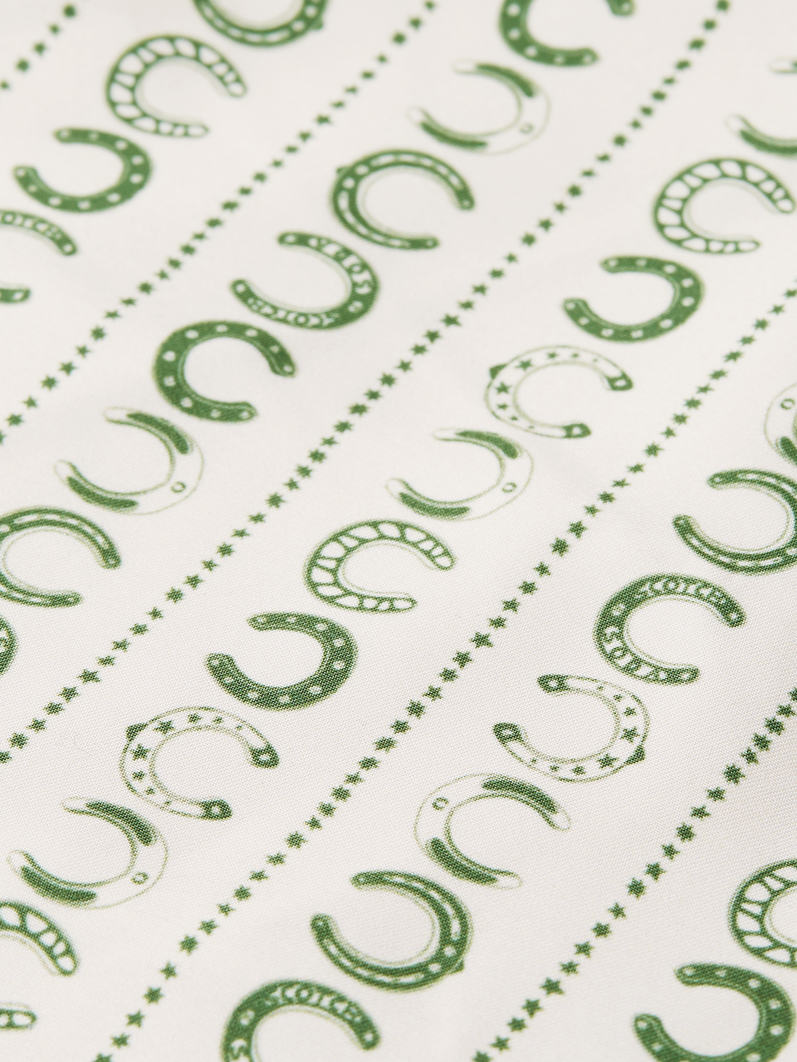 Scotch & Soda Printed Swim Shorts Horseshoe Stripe Eggnog worn detail