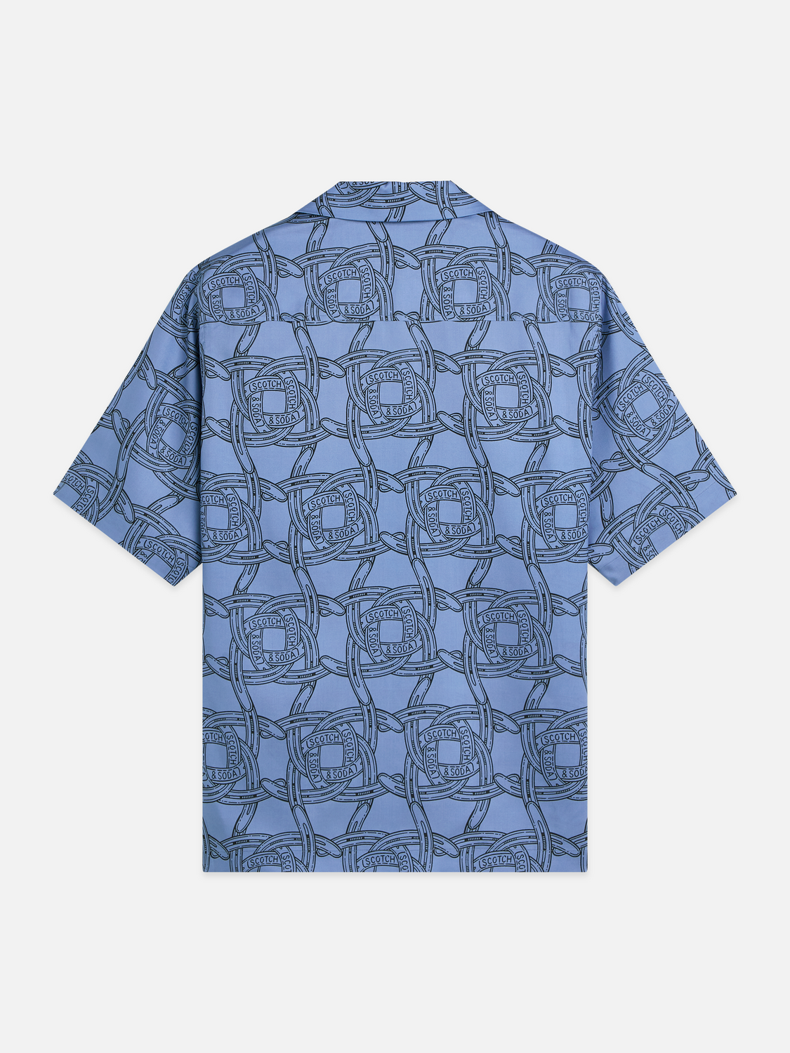 Scotch & Soda Printed Short Sleeve Shirt Horseshoes Infinity worn back