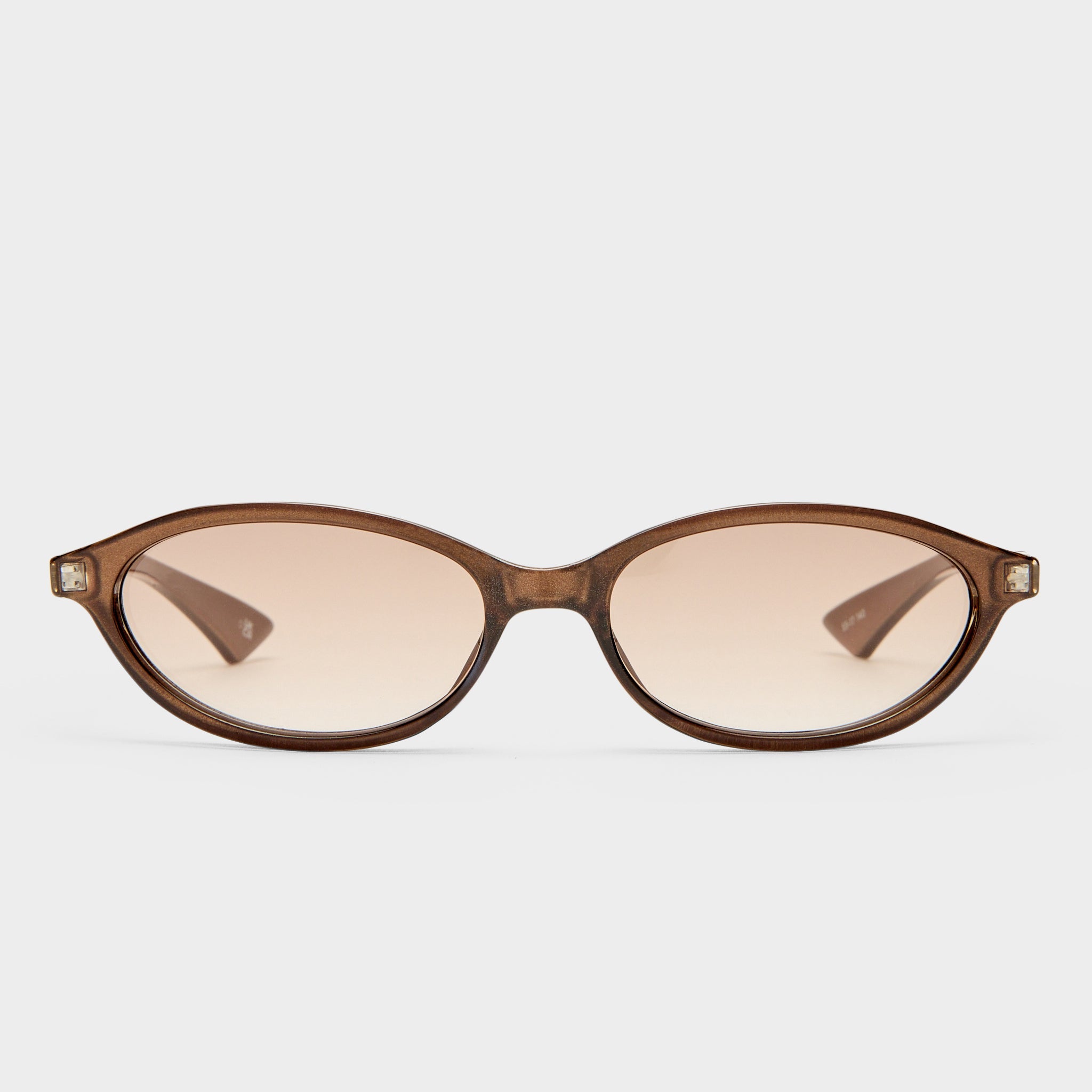 Le Specs Duskfall sunglasses in pearl chocolate with warm smoke gradient lenses