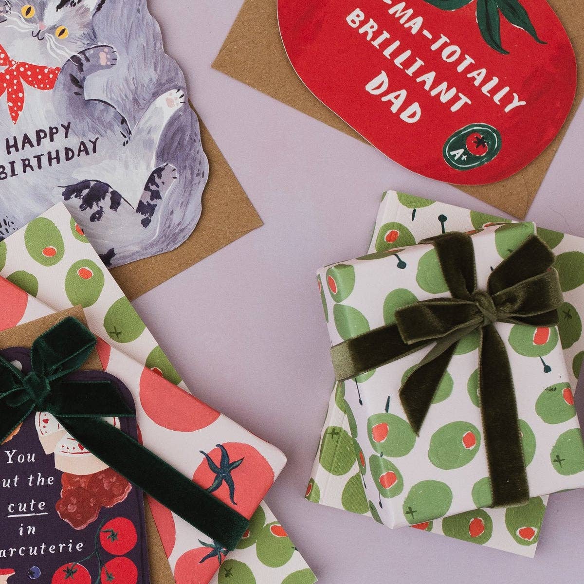 Olives Gift Wrap | Olive Wrapping Paper Sheets