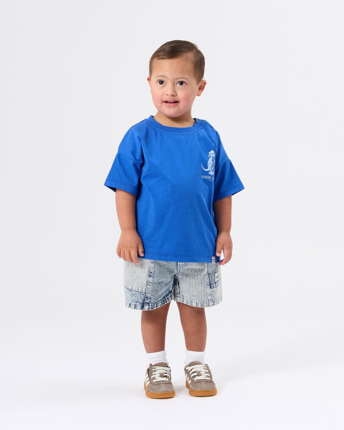Pin Stripe Noah Pocket Shorts worn on body