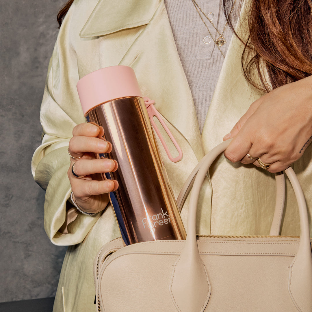 Ceramic Reusable Bottle (595ml) | Rose Gold Pink
