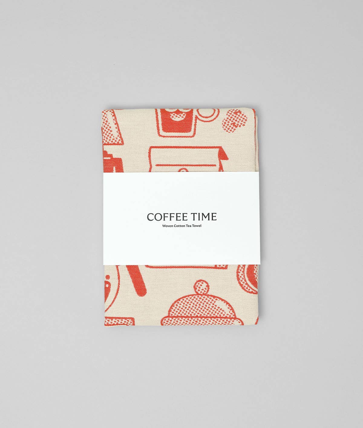 Coffee Time Woven Cotton Tea Towel