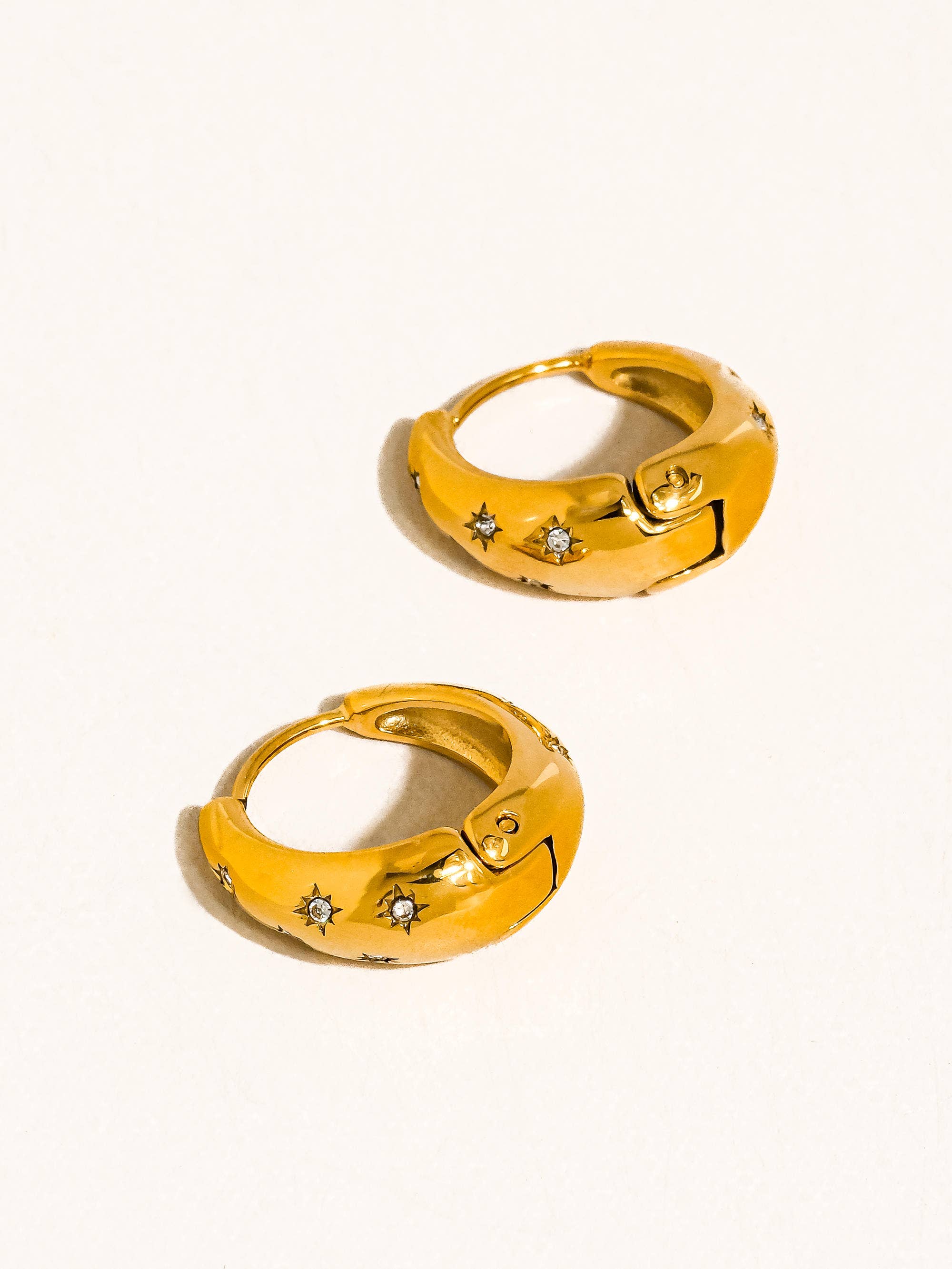 Solira Star Hoop Earring | 18K Gold