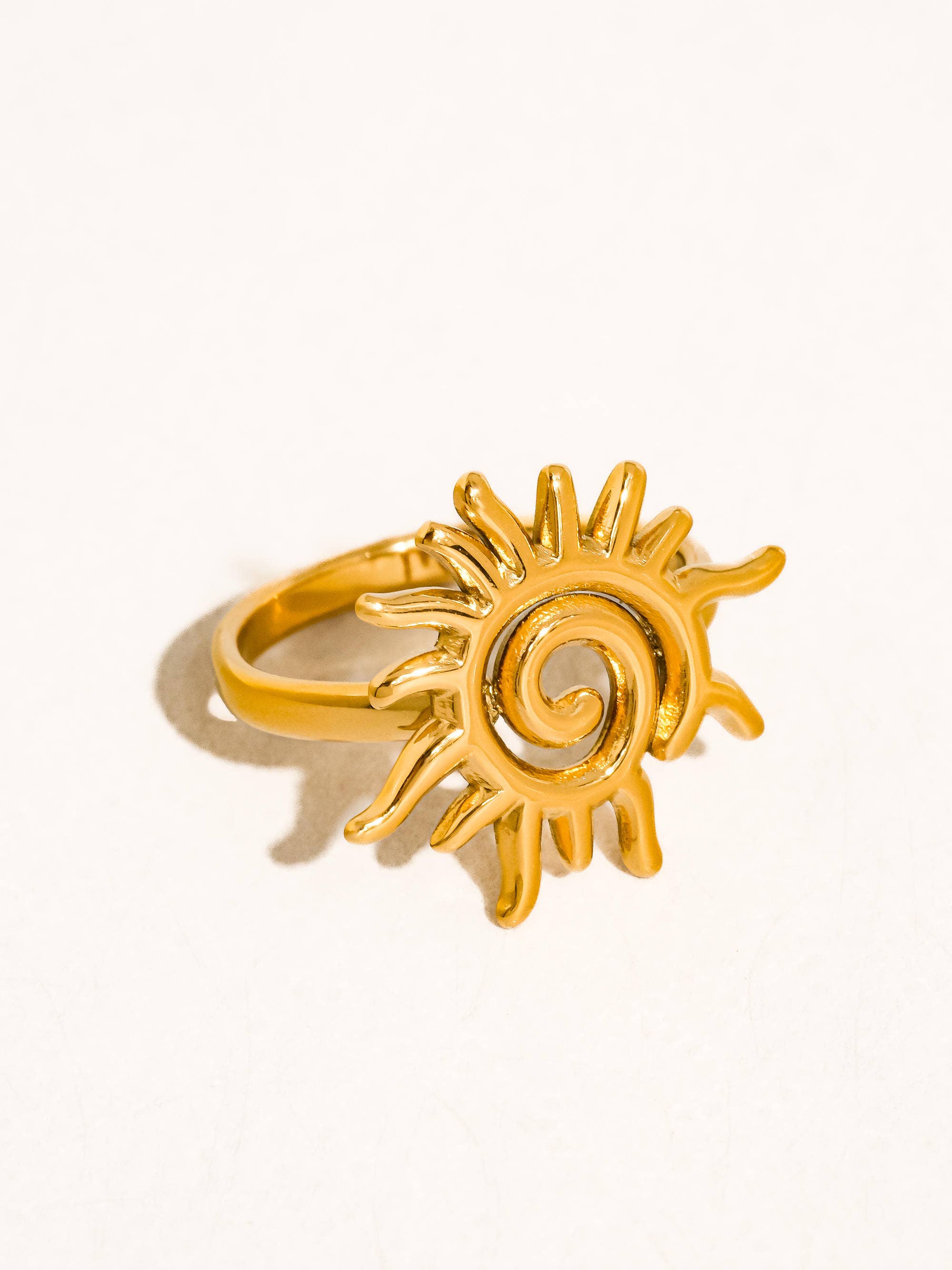 Starwyn Sun Spiral Ring | Yellow Gold
