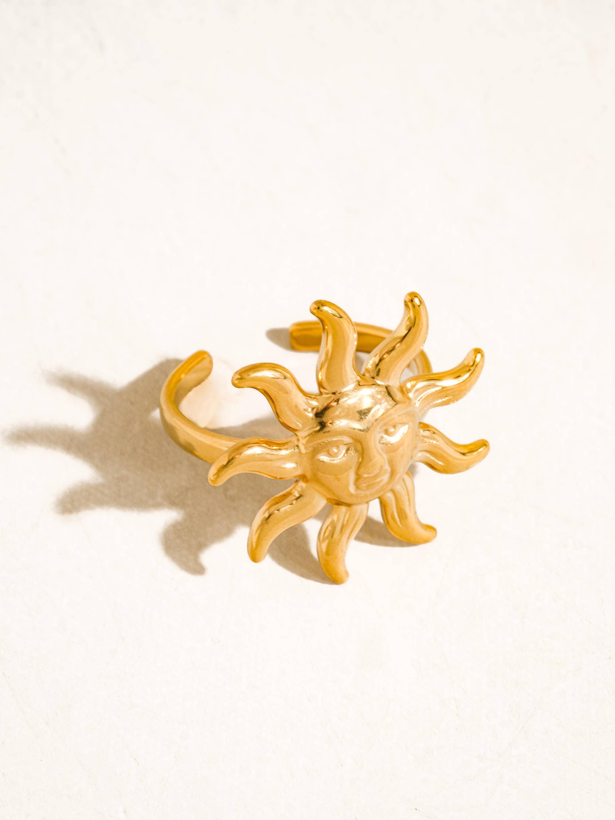 Solstice Sun Statement Ring | Yellow Gold