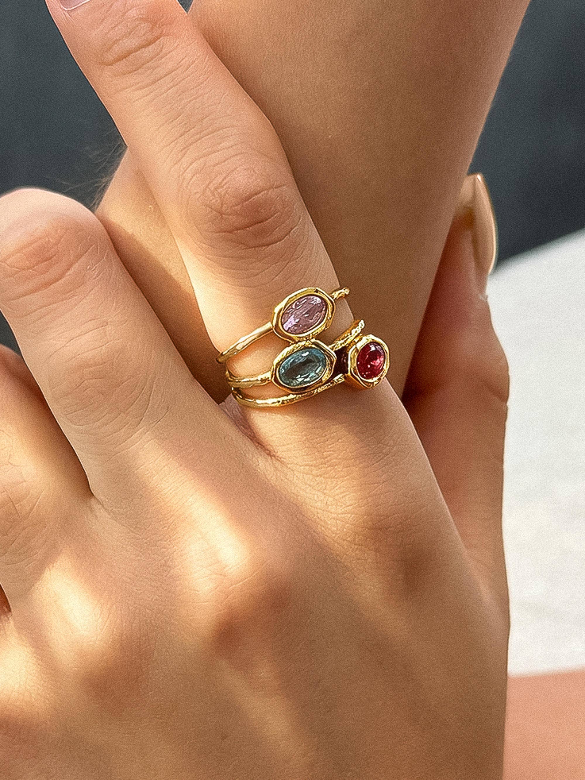 Beaufay Vintage Gemstone Ring |18K Gold