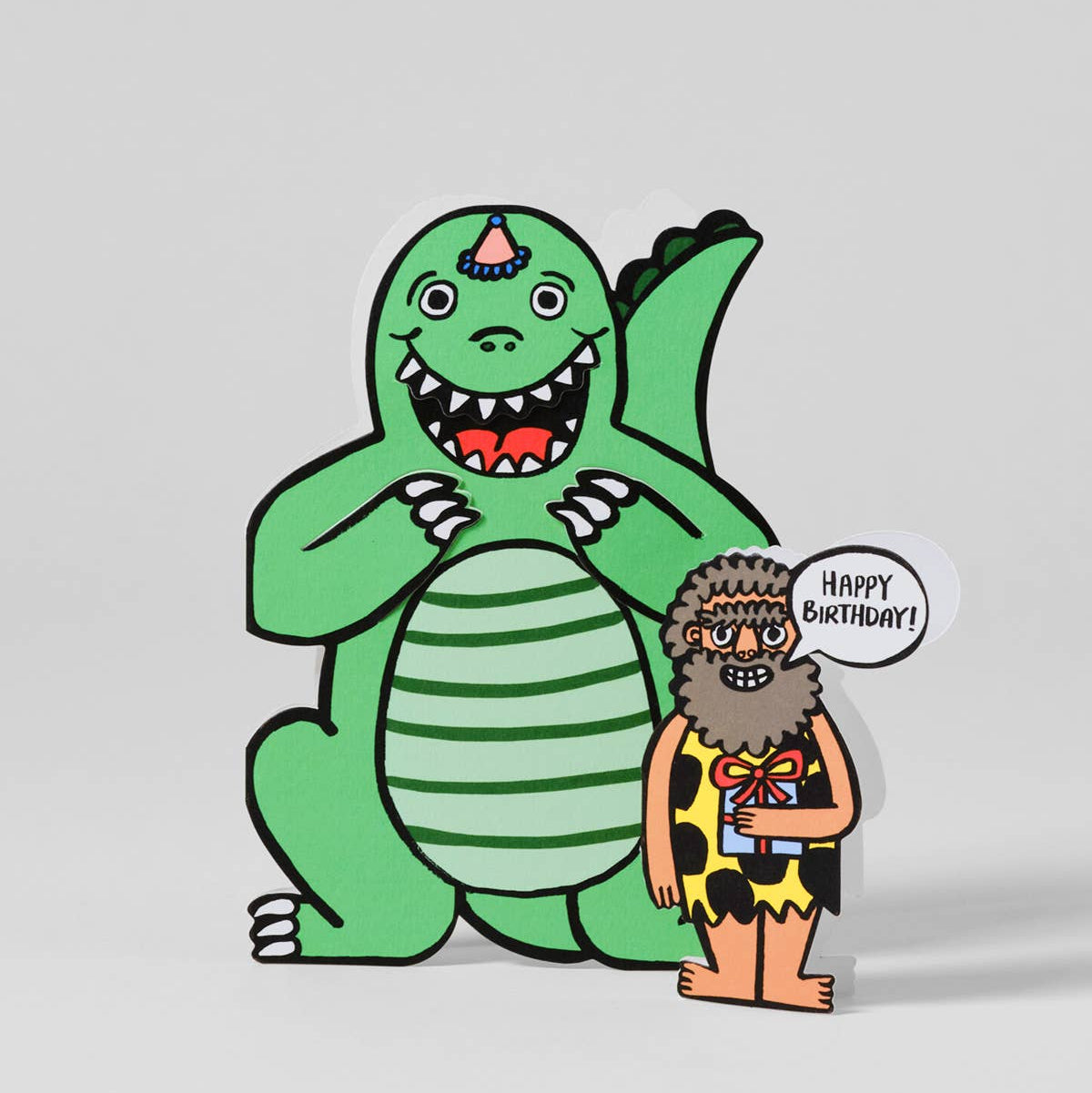 Birthday Card | Dinosaur With Mini Card