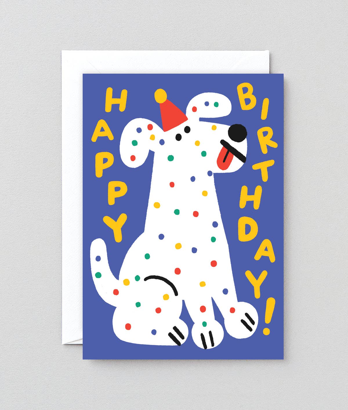 Happy Birthday Spotty Dog Greeting Card