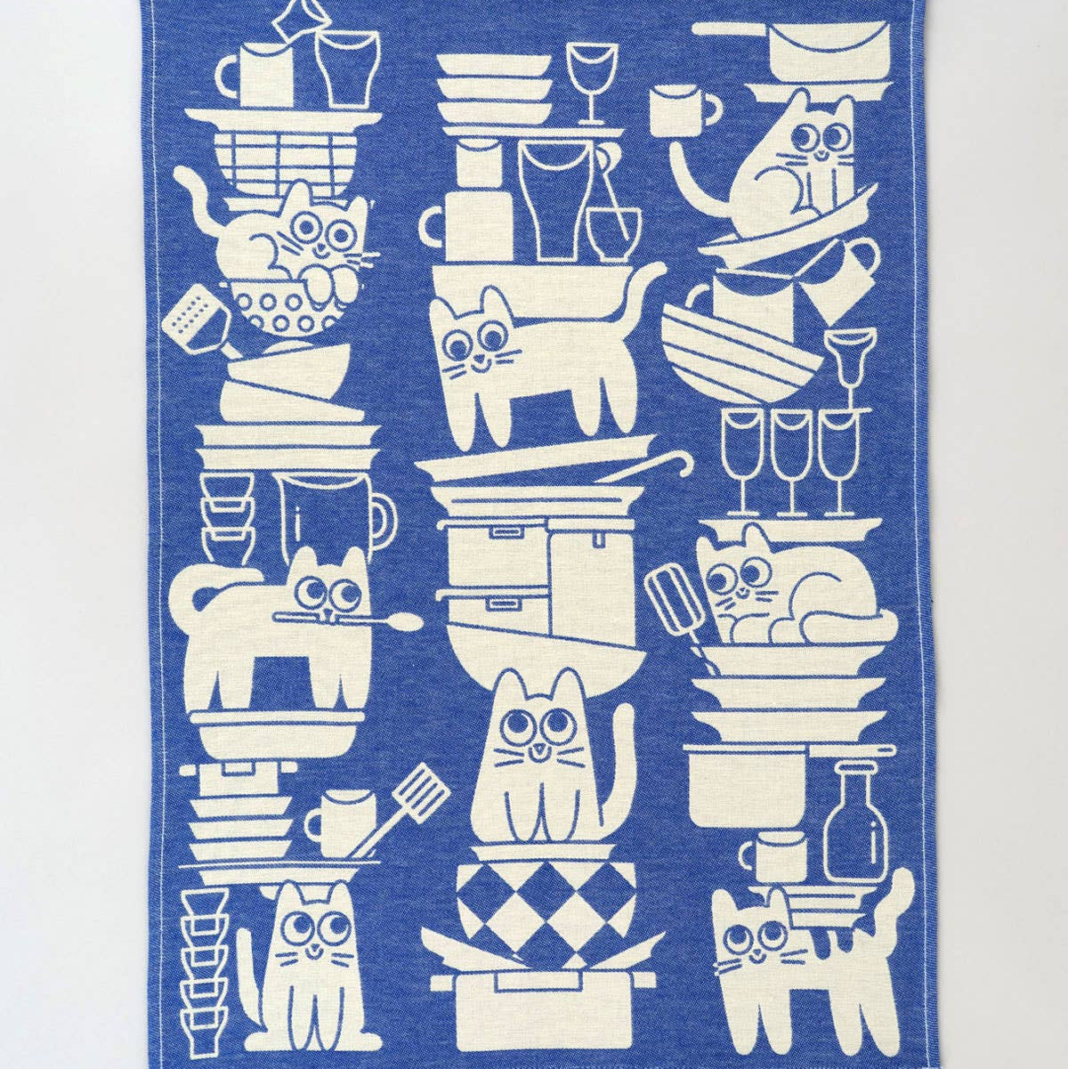 Tea Towel | Woven Kitchen Cats