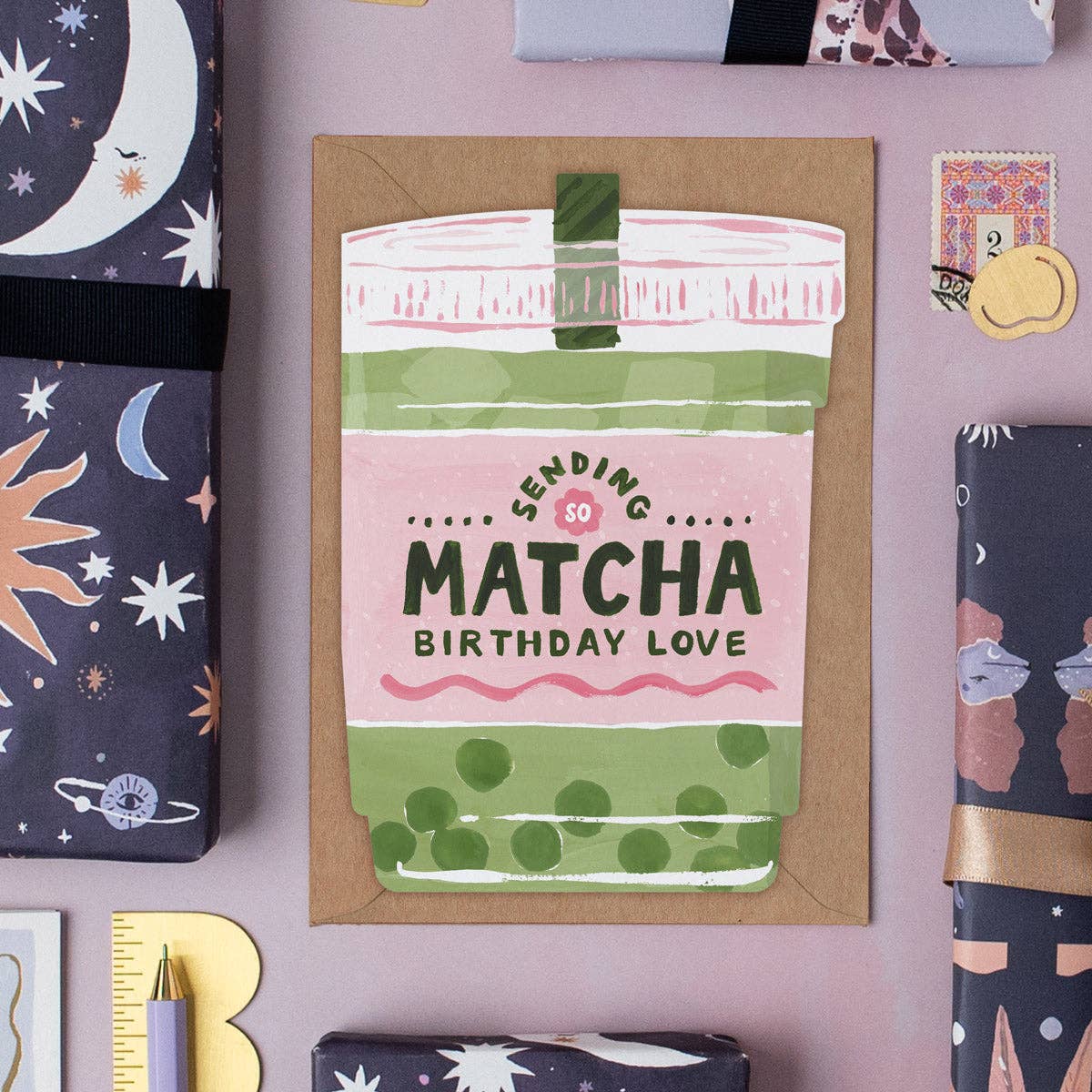 Matcha Birthday Card | Cute Foodie Birthday Cards