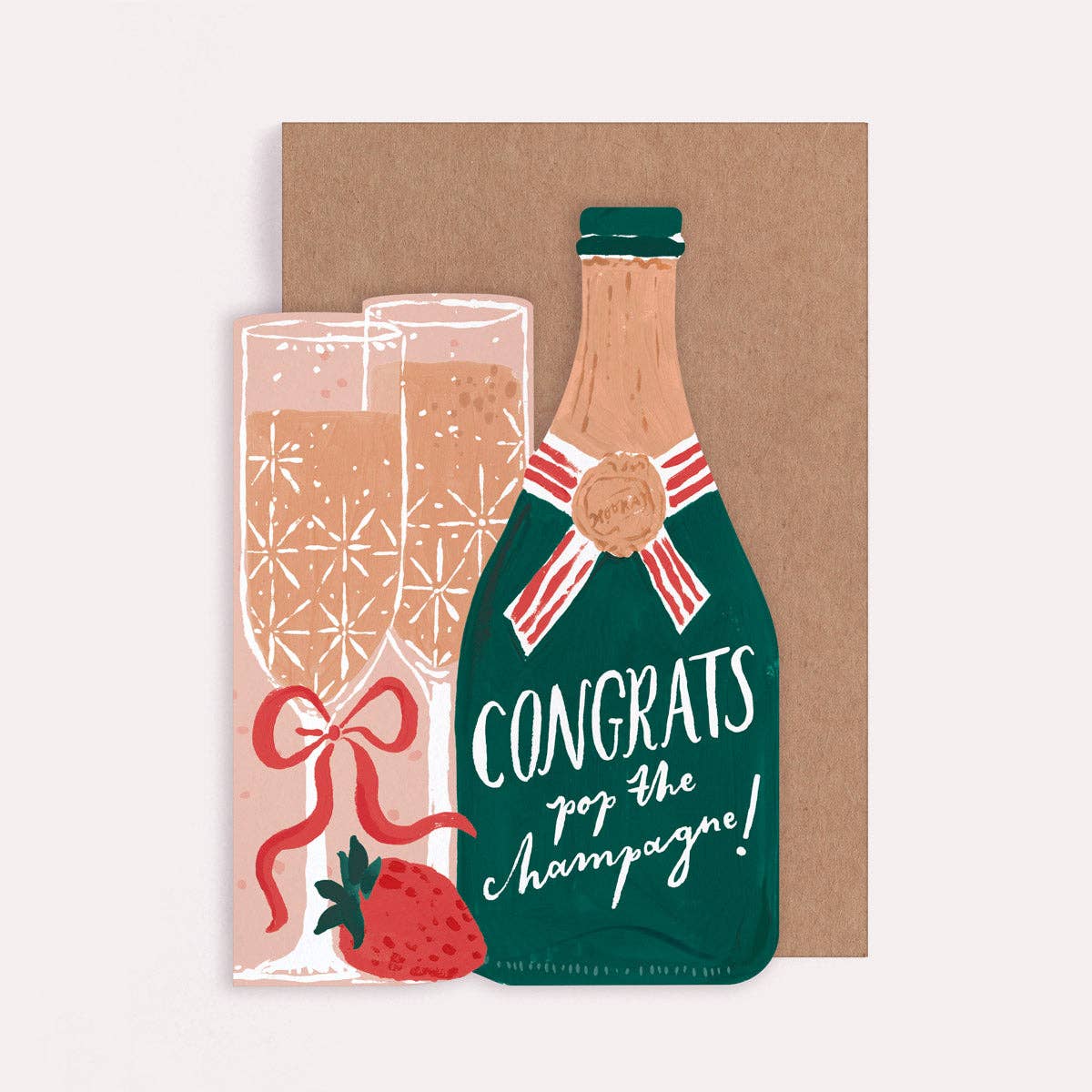 Pop The Champagne Congratulations Card | Celebration Cards