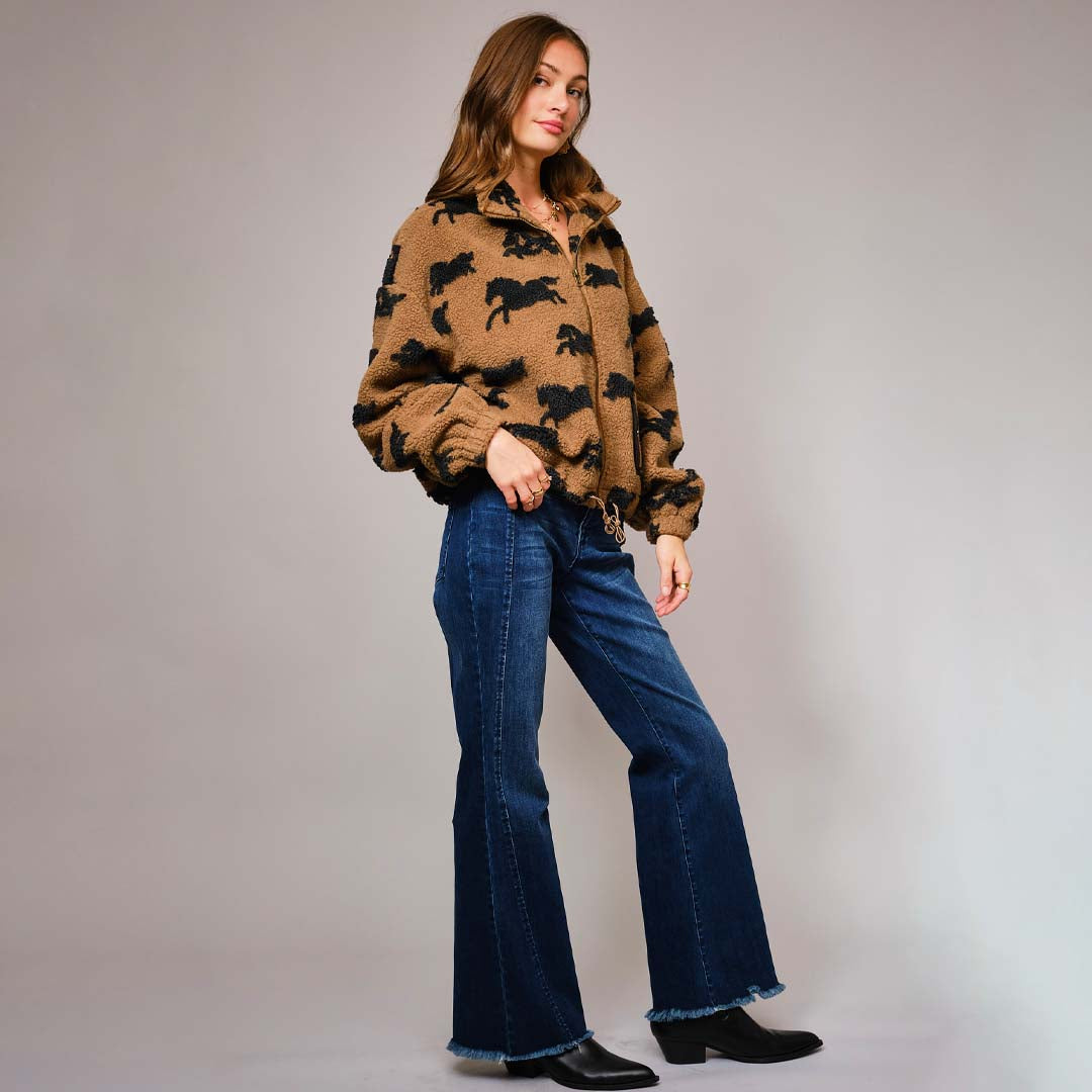 Wild Sherpa Oversized Jacket | Camel