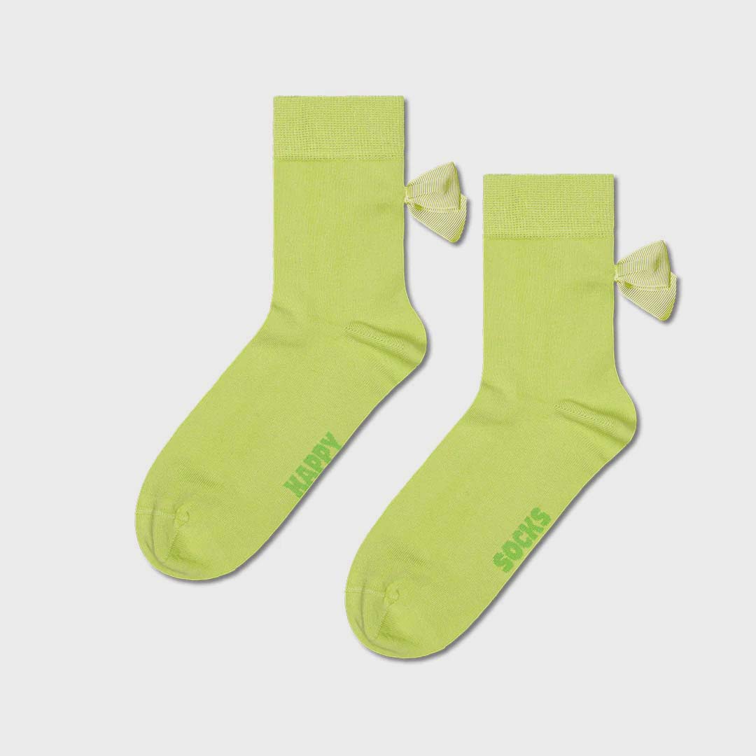 BOW 1/2 CREW SOCK | LIME GREEN