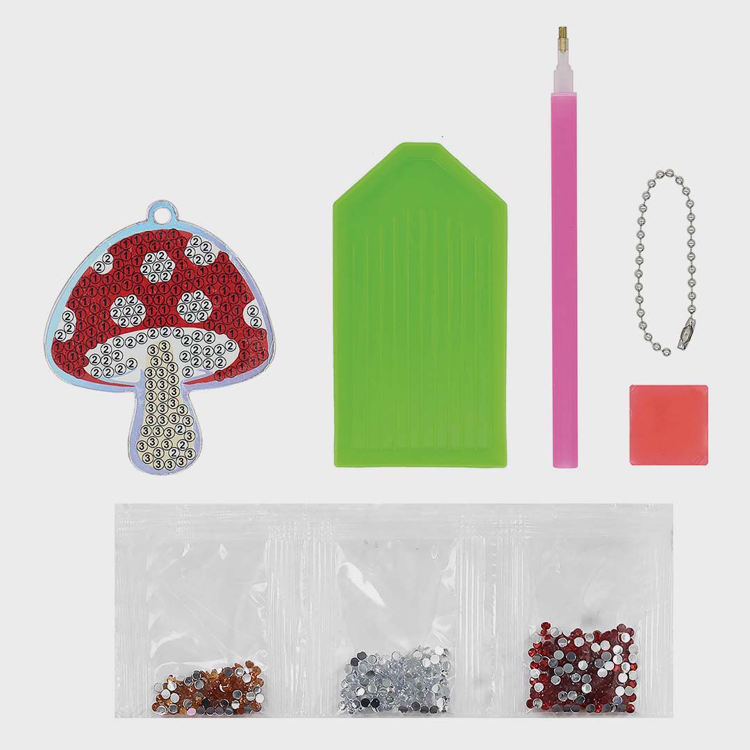 Diamond Art Bag Charm | Mushroom