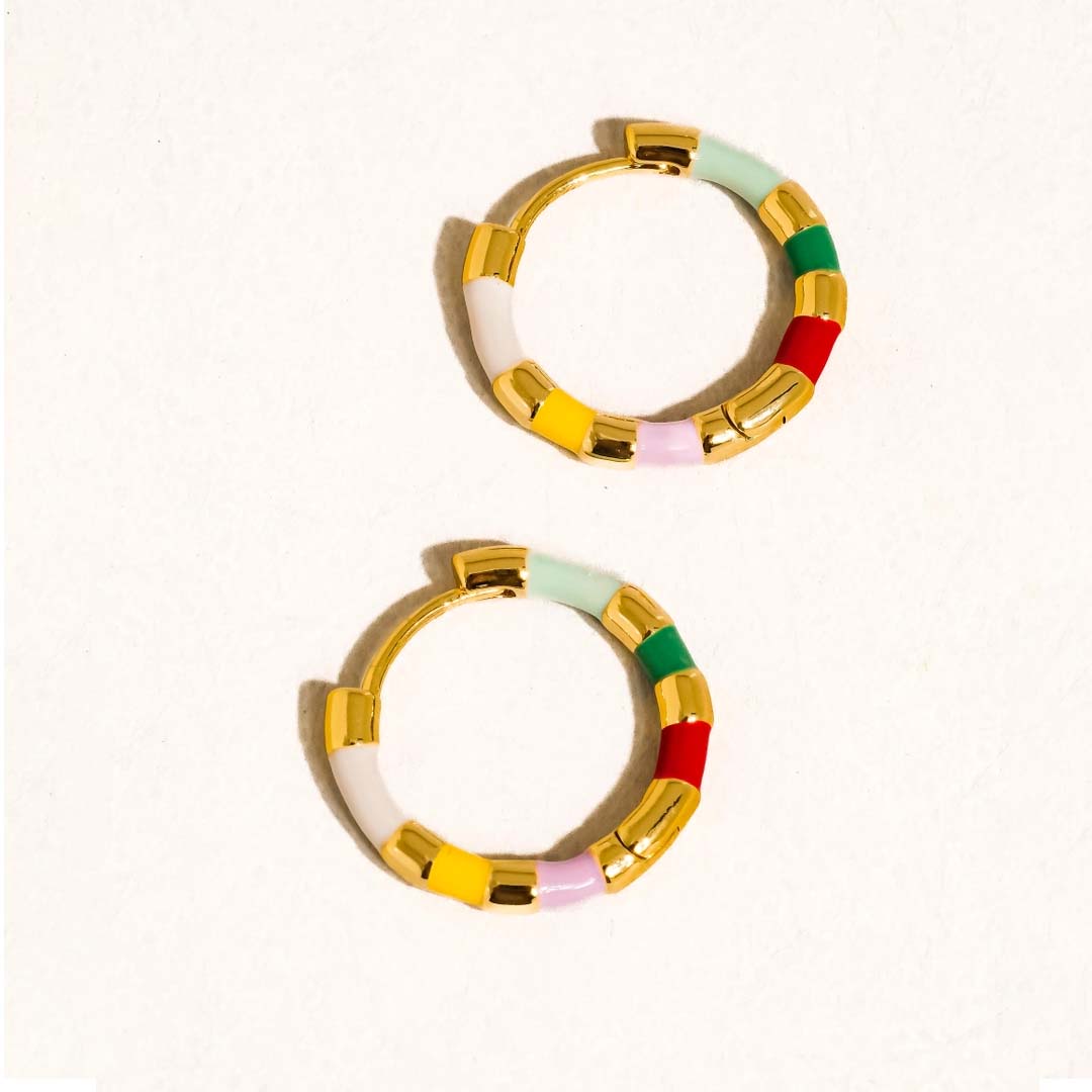 Avielle Vintage Hoop Earring | Gold Multi