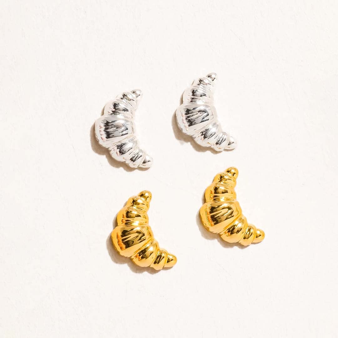 Gaëlle Croissant Stud | Gold