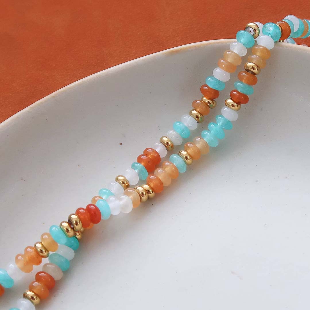 Indira Beaded Boho Necklace | Multi-Coloured