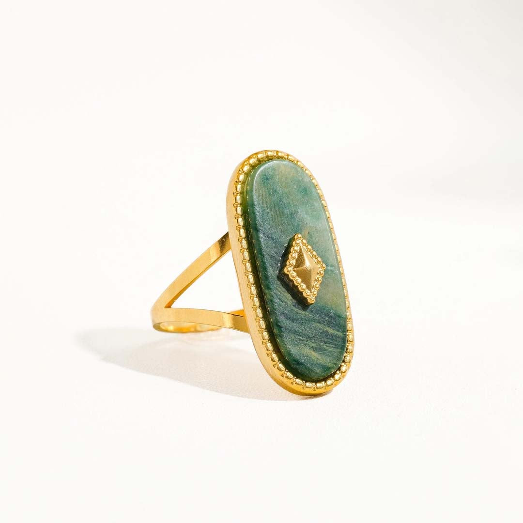 Dakota Adjustable Ring | Green
