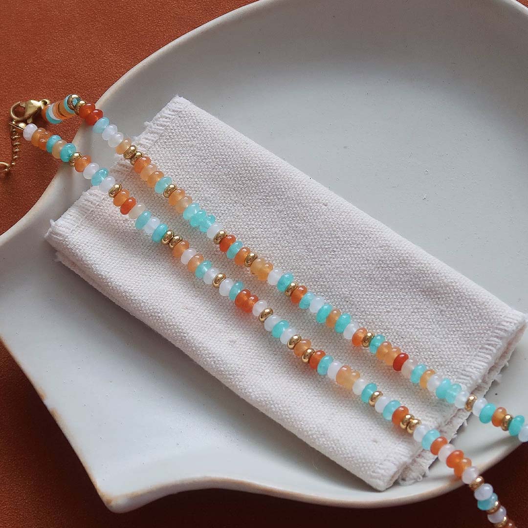 Indira Beaded Boho Necklace | Multi-Coloured