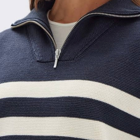 PARISIENNE QUARTER ZIP | NAVY