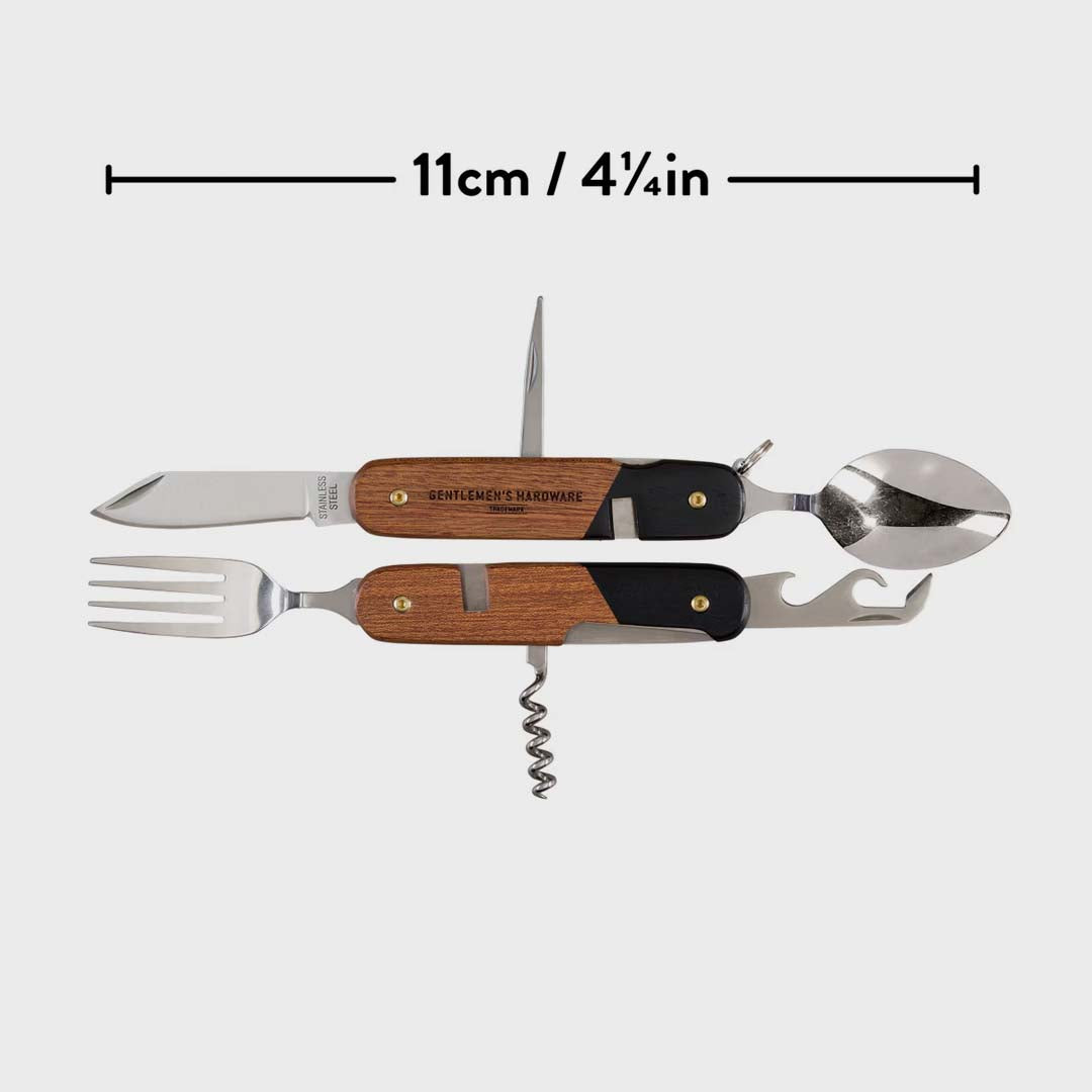 Camping Cutlery Tool, Wood