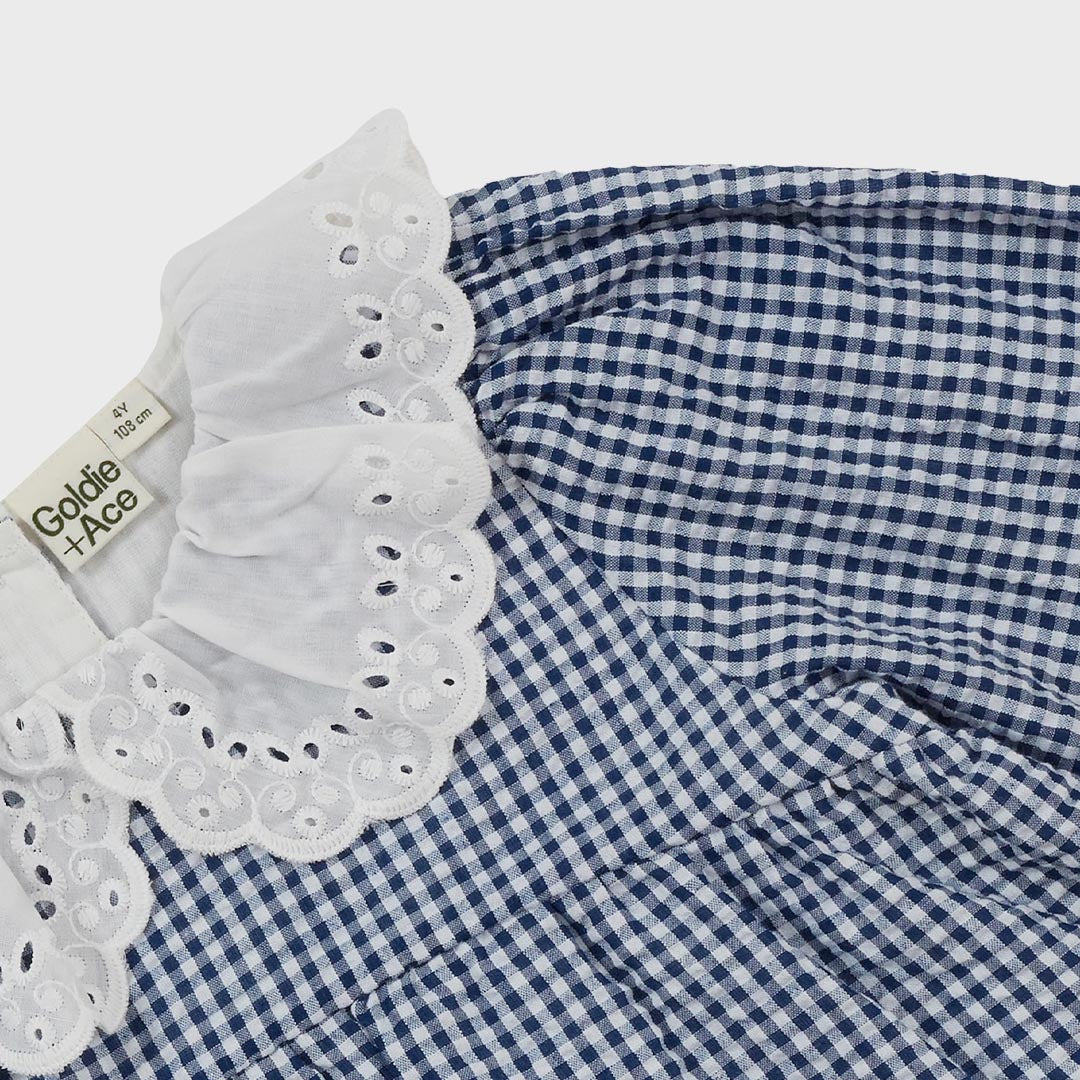 Gingham Collared Dress
