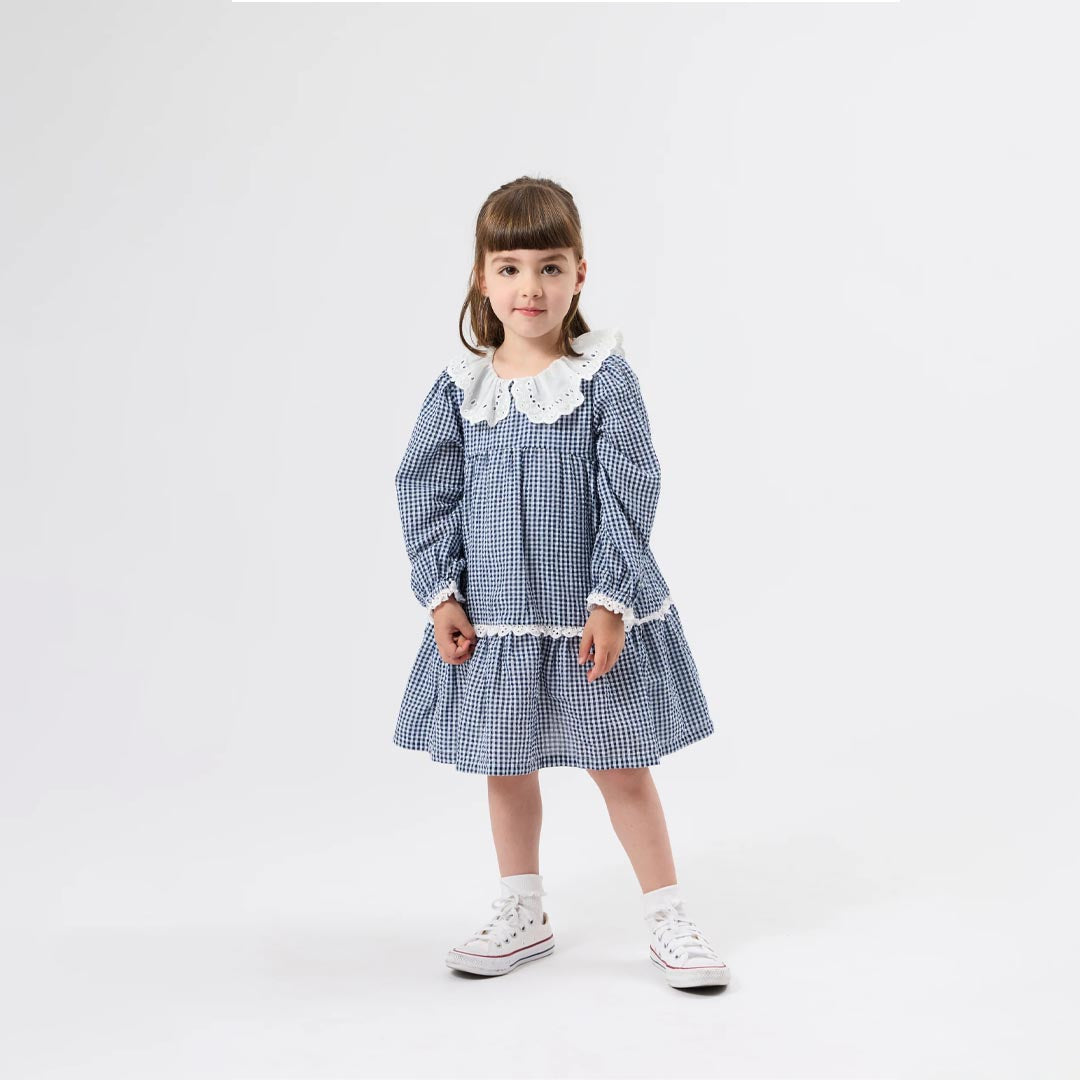 Gingham Collared Dress
