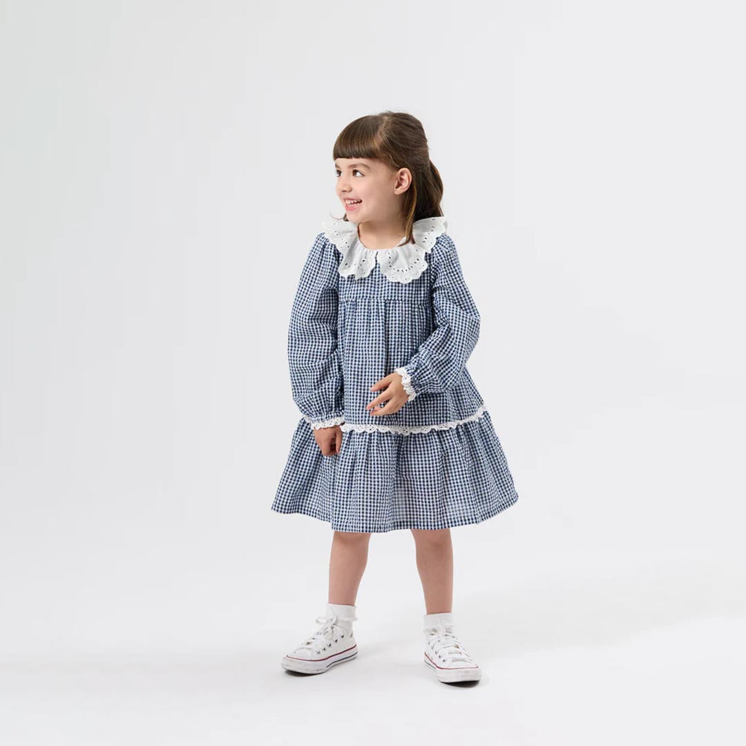 Gingham Collared Dress