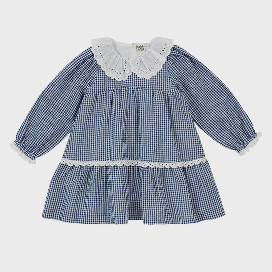 Gingham Collared Dress