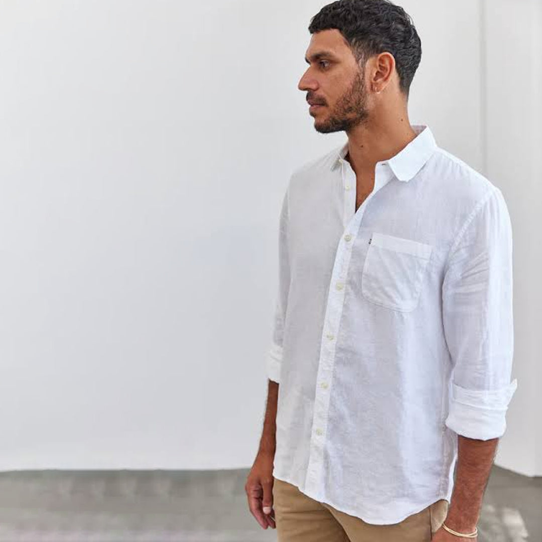 Hampton Linen Shirt | White