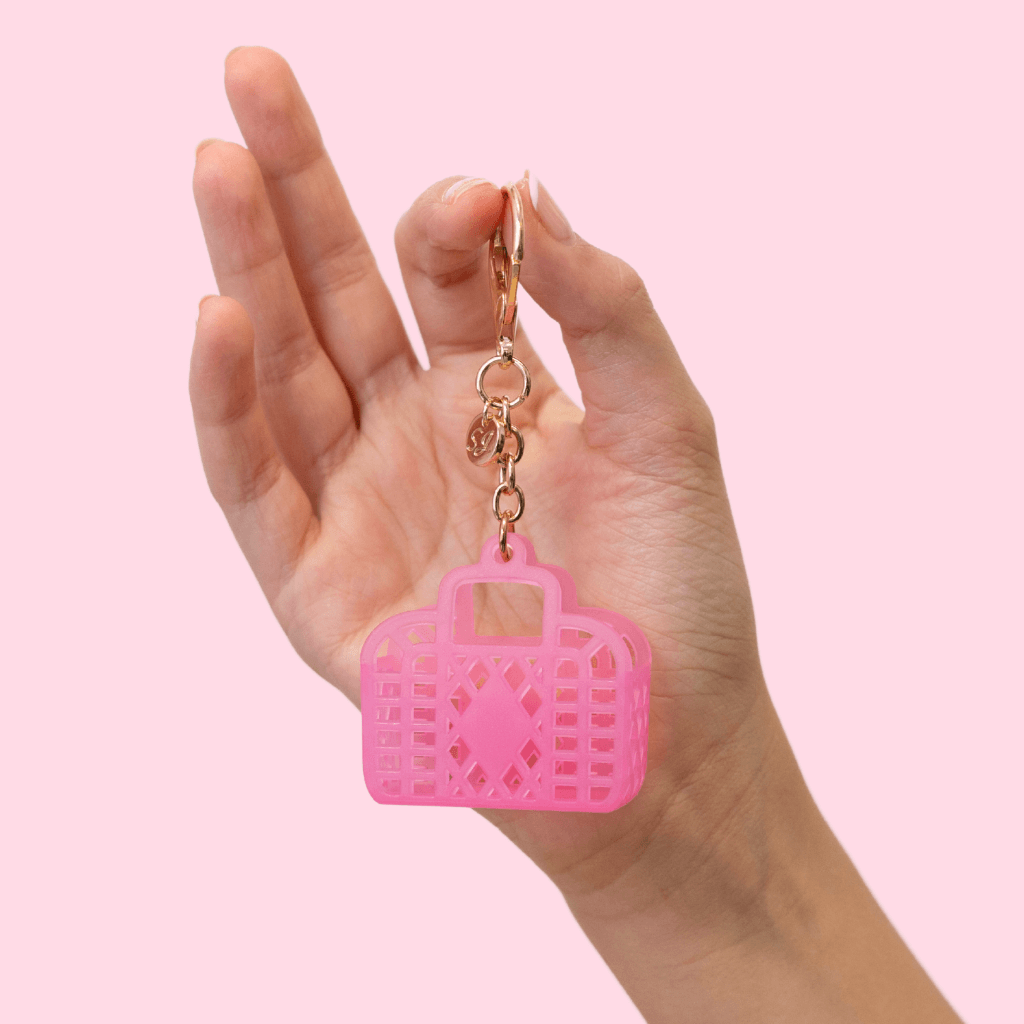 RETRO ITTY BITTY BAG CHARM | NEON PINK