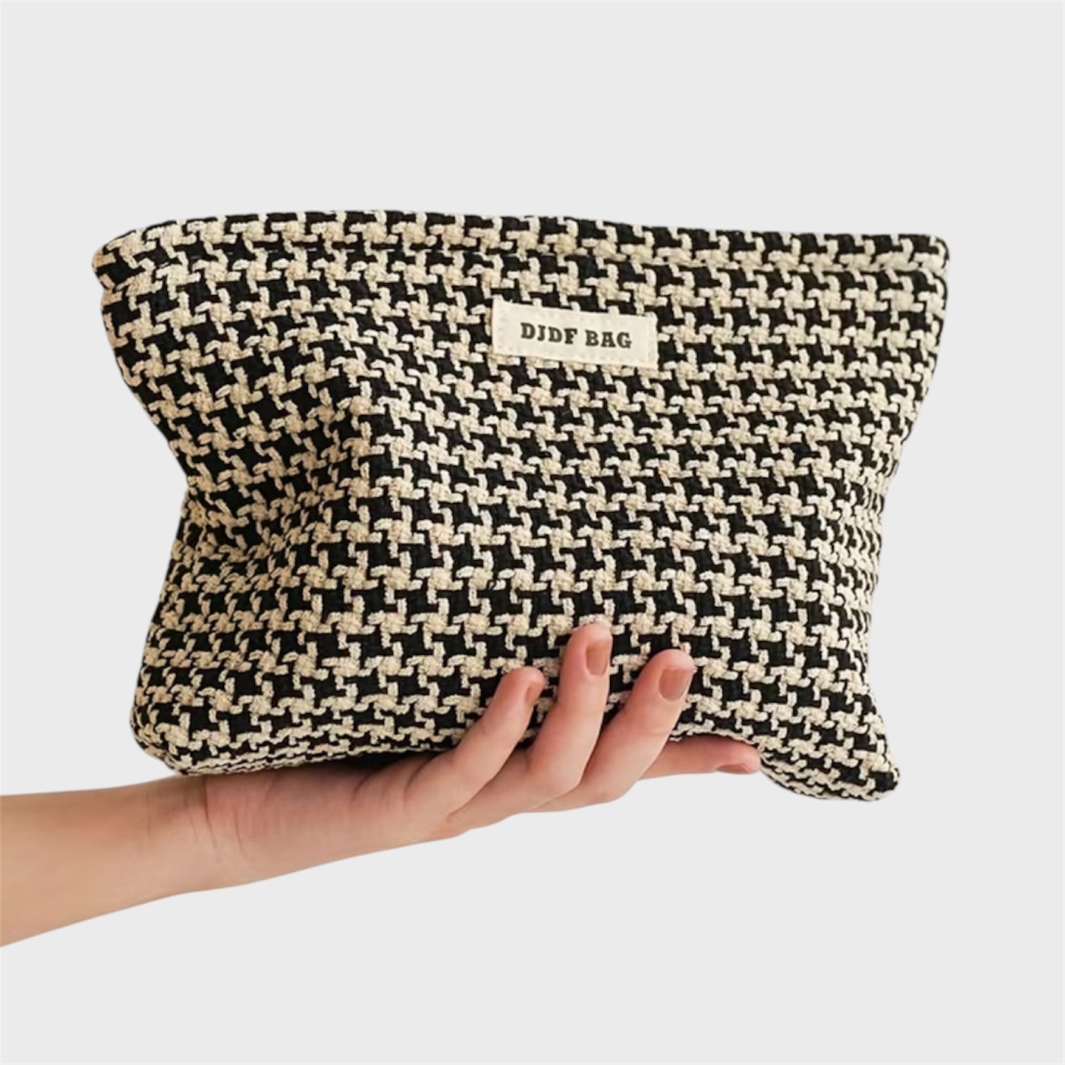 Houndstooth Makeup Bag
