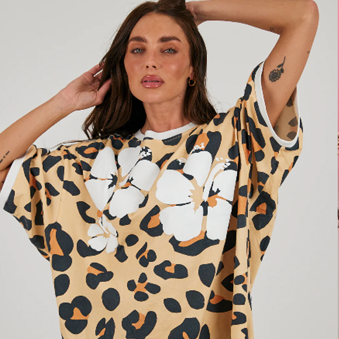 Hibiscus Tee | Leopard