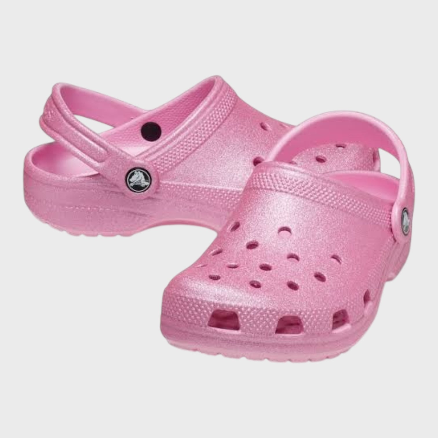 Toddler Classic Clog | Pink Tweed Glitter