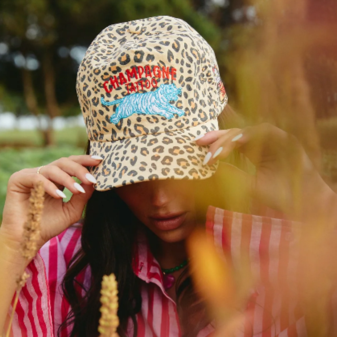 Leopard Champagne Tattoo Cap