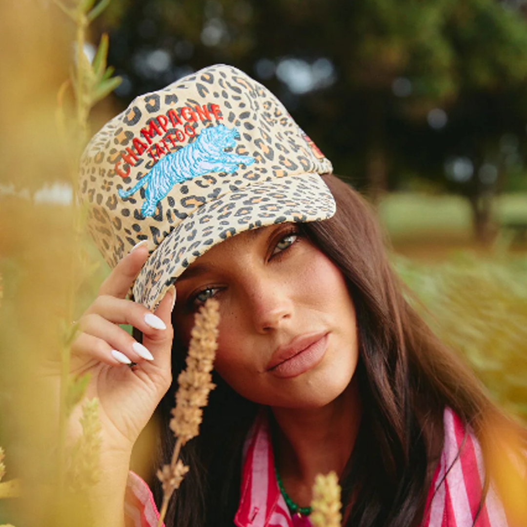 Leopard Champagne Tattoo Cap