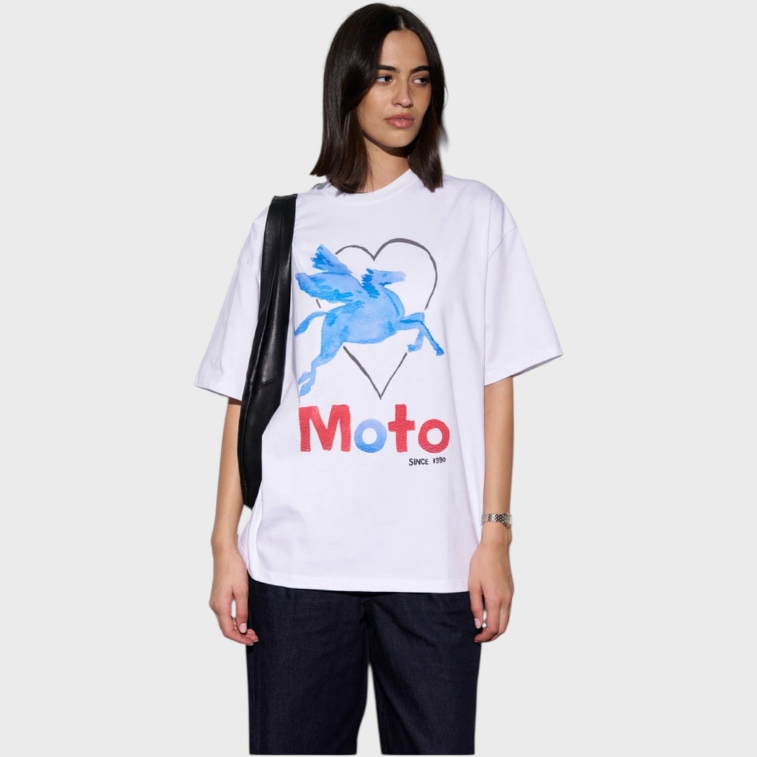 Moto Oversize T-Shirt | White