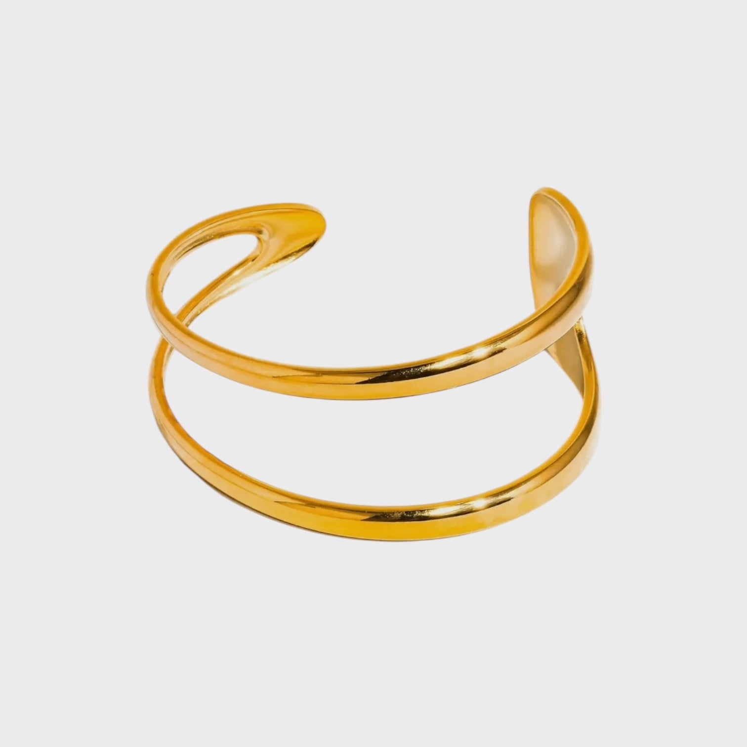 Zahara 18K Gold Non-Tarnish Double Strap Bracelet | Yellow Gold