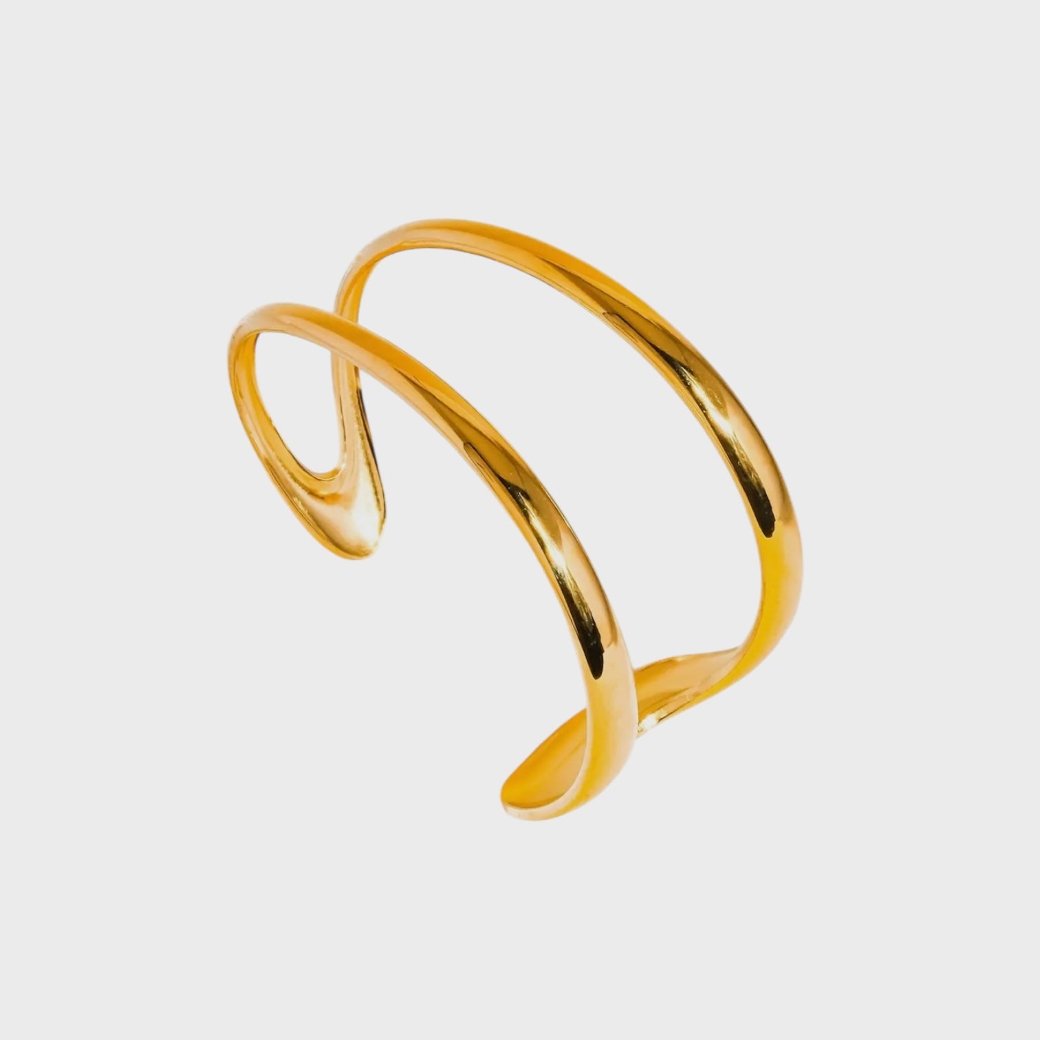 Zahara 18K Gold Non-Tarnish Double Strap Bracelet | Yellow Gold