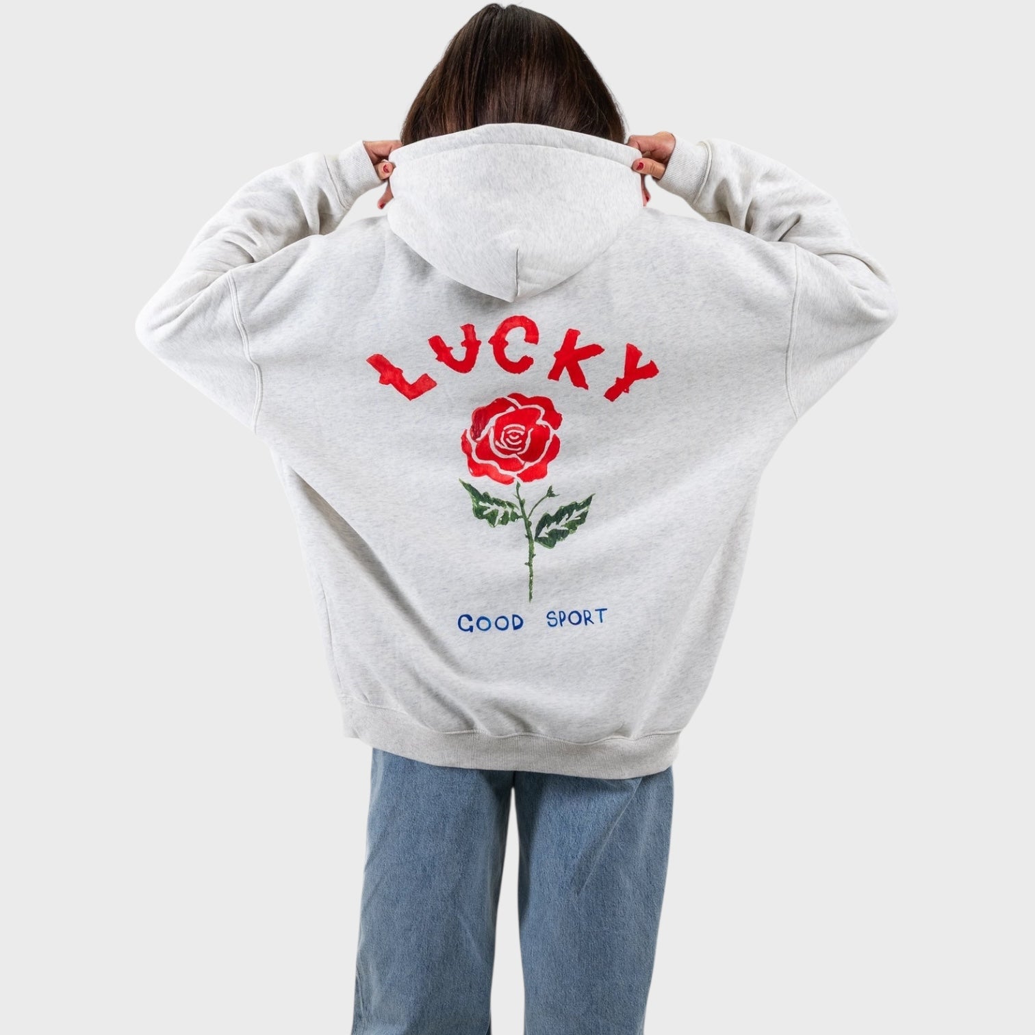 Lucky Unisex Hoodie | Light Marle Gray