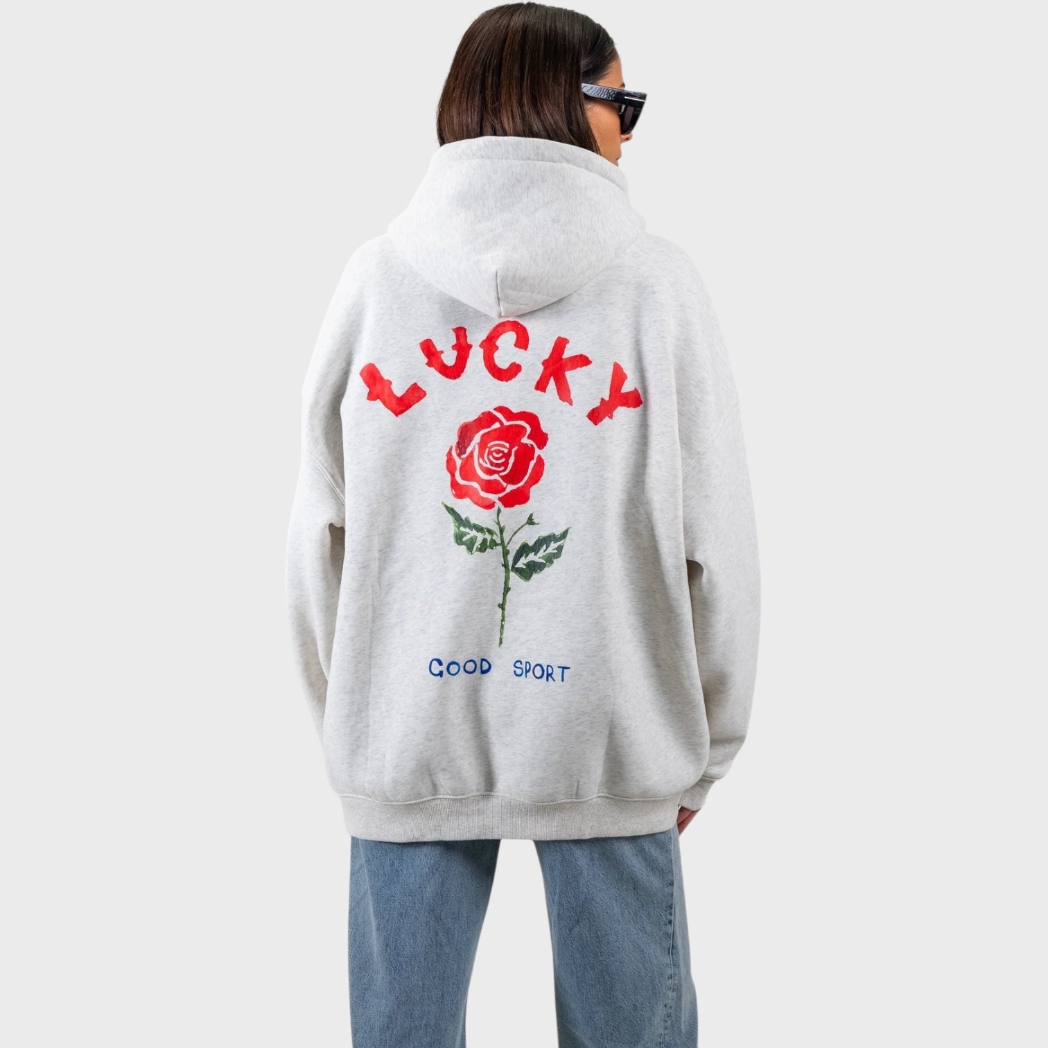Lucky Unisex Hoodie | Light Marle Gray