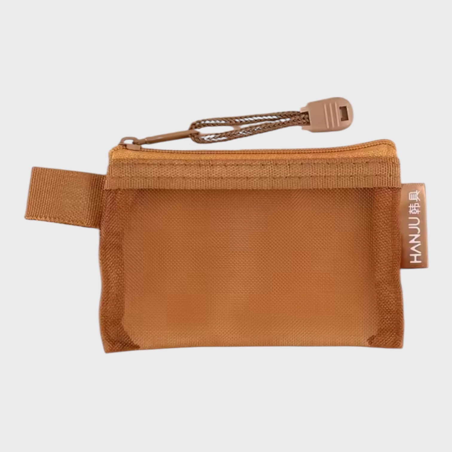 Mustard Retro Mesh Zipper Pouch | Coin Purse & Card Holder