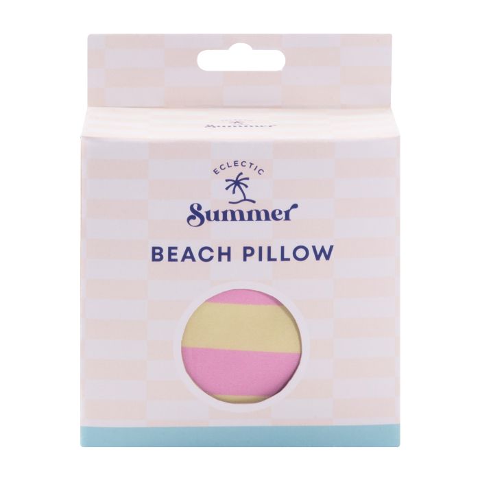 INFLATABLE BEACH PILLOW | YELLOW PINK