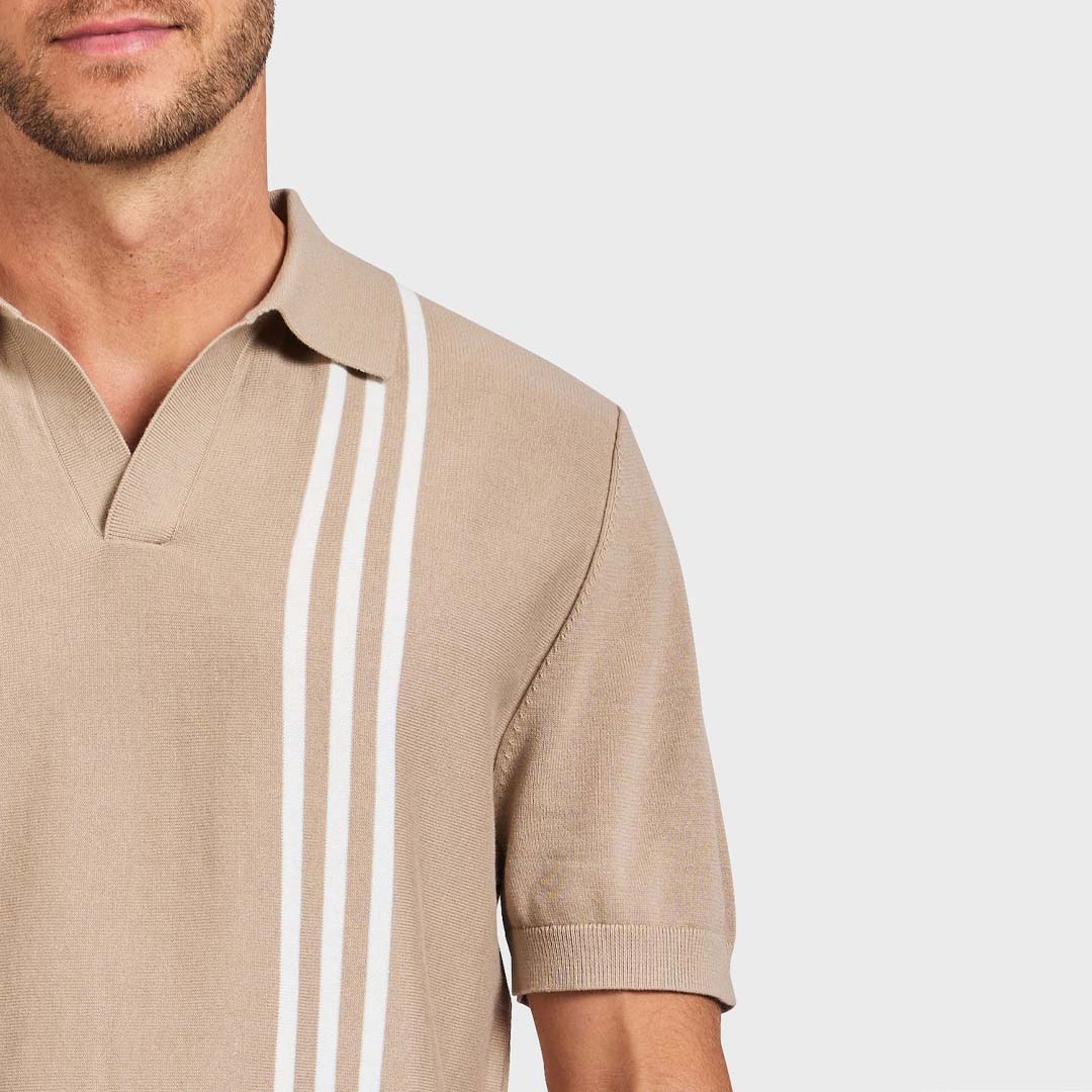 JONNY KNIT POLO | OATMEAL