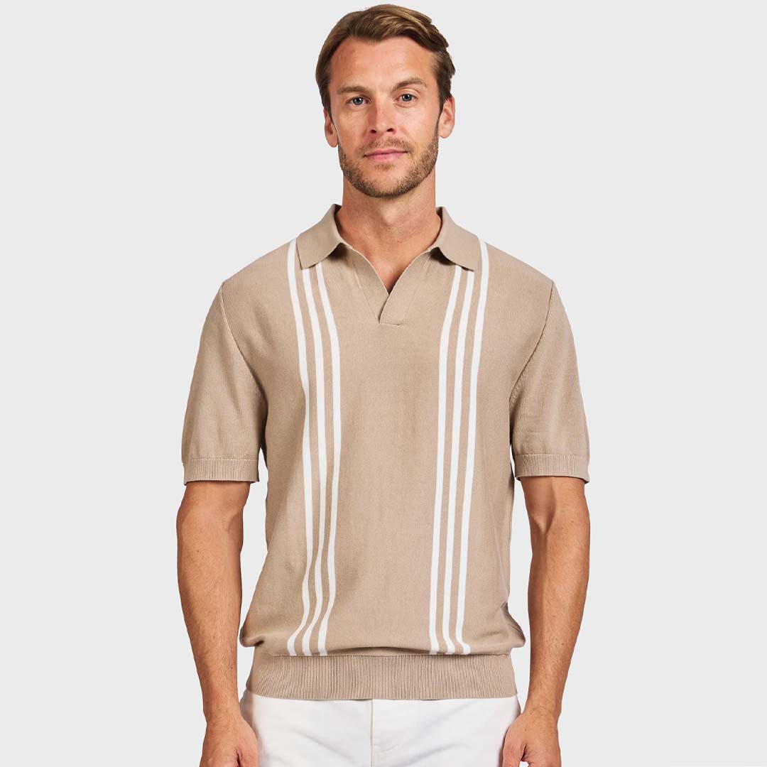 JONNY KNIT POLO | OATMEAL