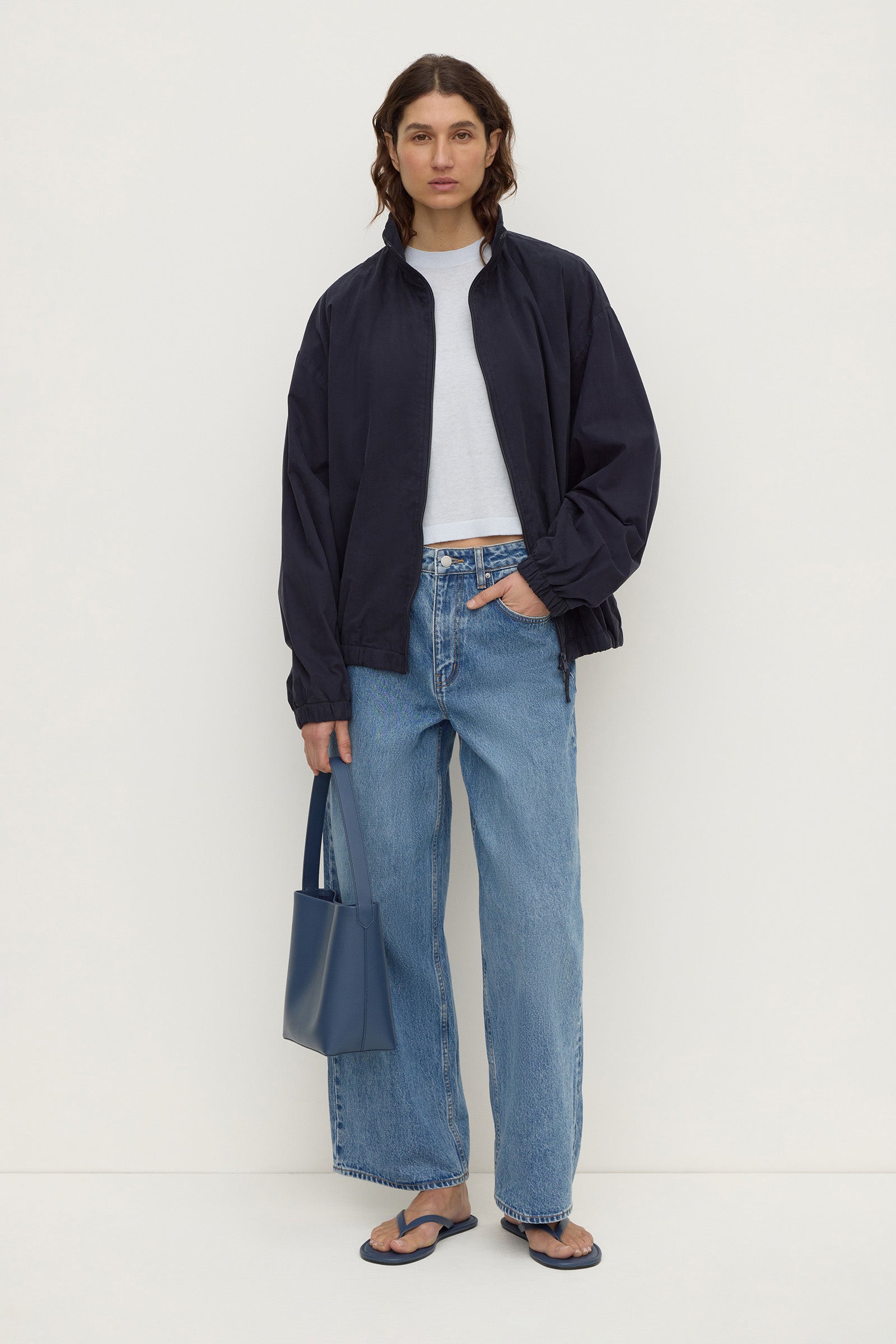 Assembly Label Kensy Cotton Cashmere Tee in Powder Blue