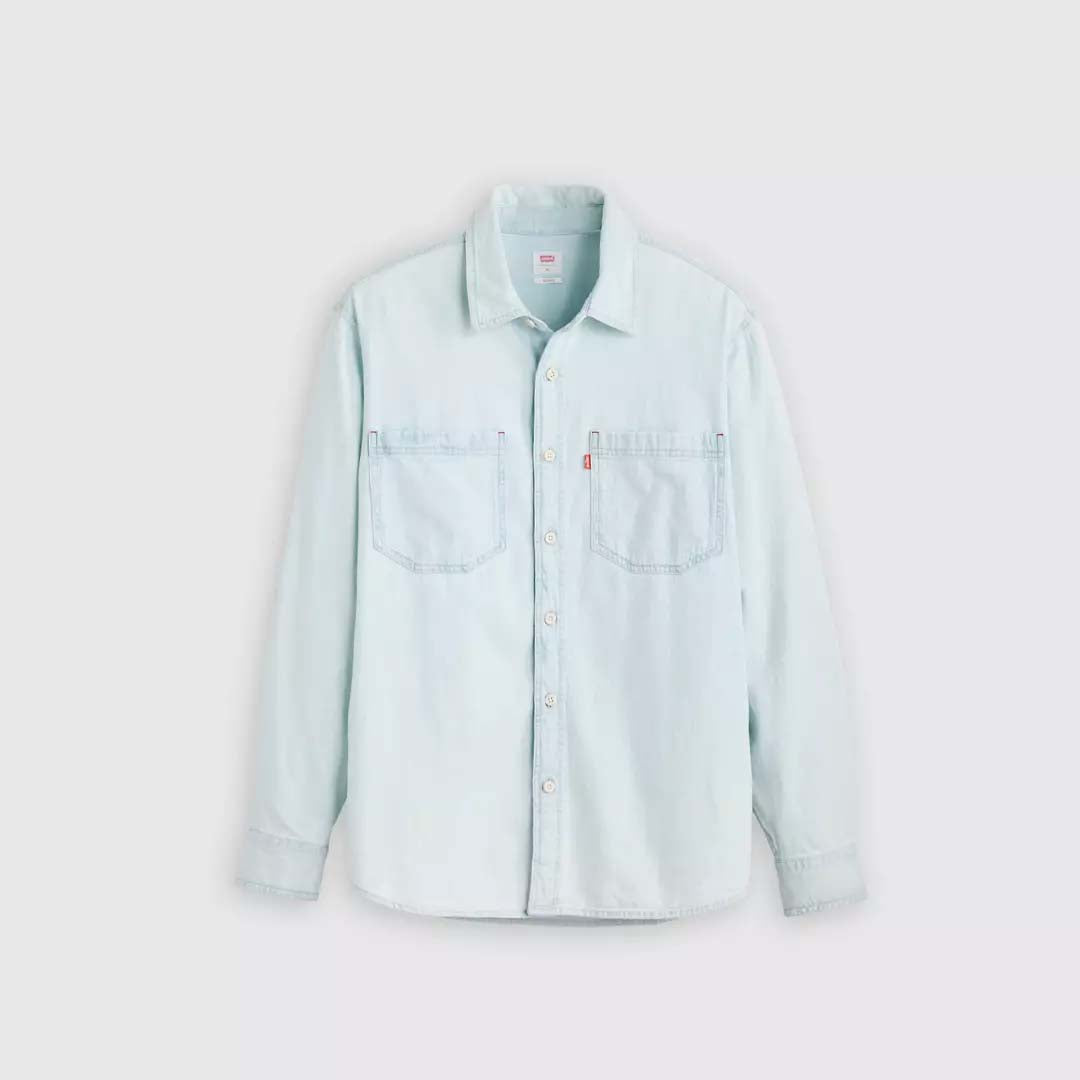 Mariposa Worker Shirt | Luisa Light Wash