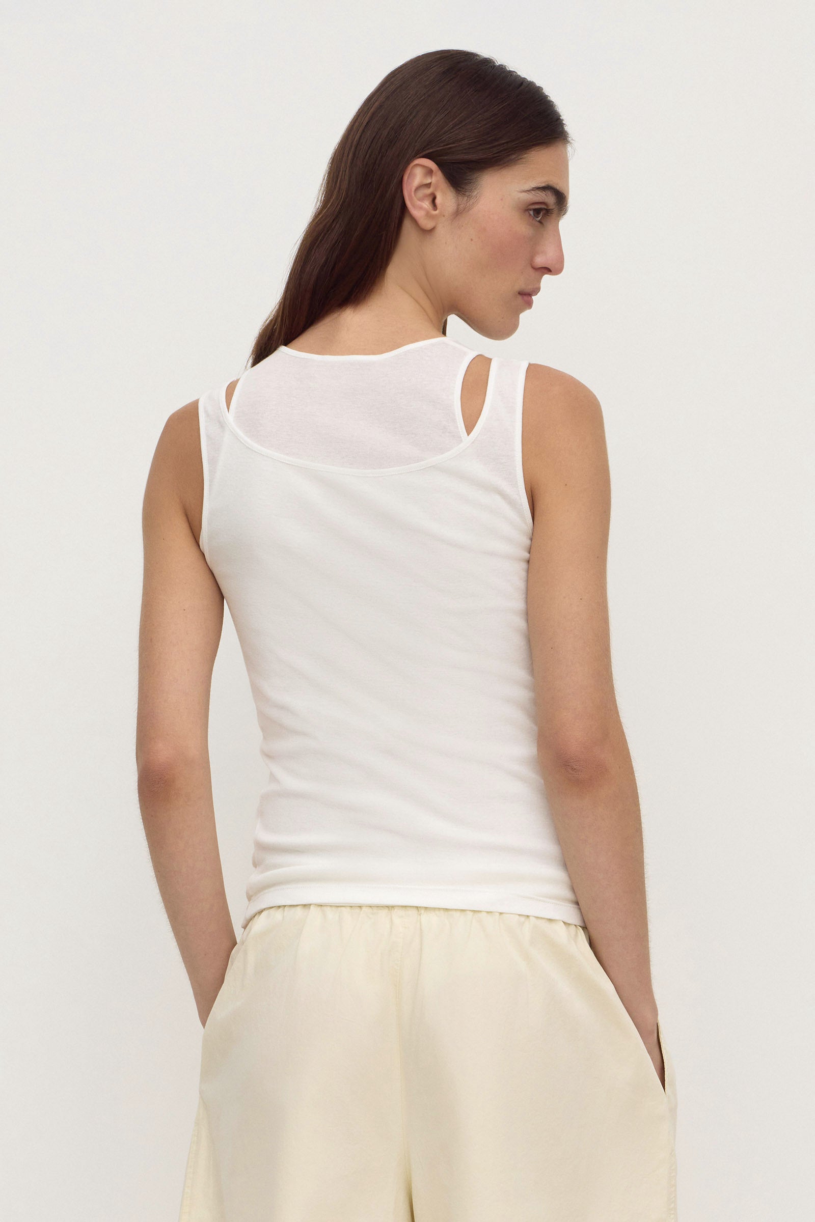 Assembly Label Mika Jersey Layered Tank in White