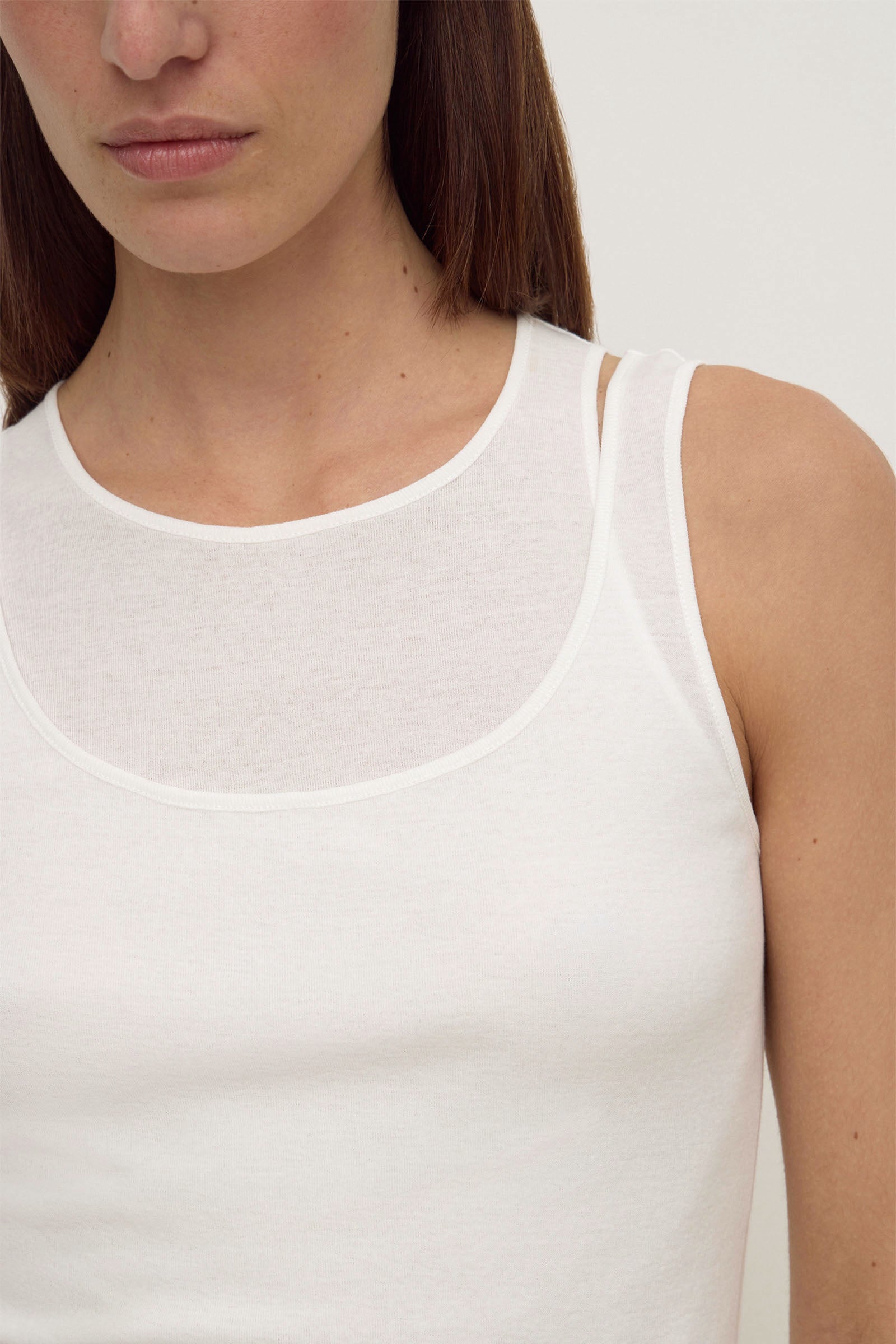 Assembly Label Mika Jersey Layered Tank in White